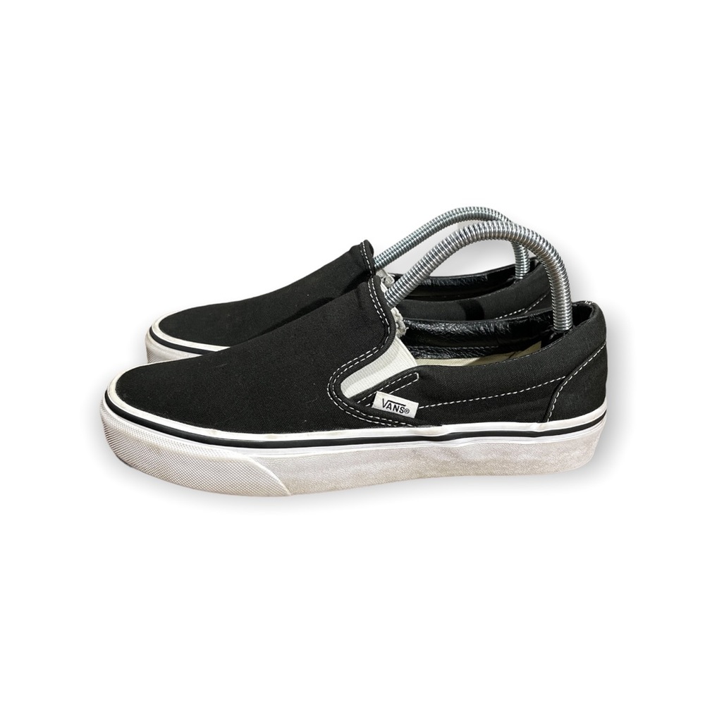 Black Vans Off The Wall Slip On Sneakers Shoes Sz 7.5